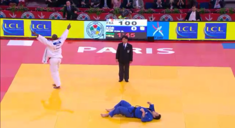 TEDDY RINER V Kim SUNG-MIN uchimata 2013 IPPON WINNER PARIS GRAND SLAM 2013